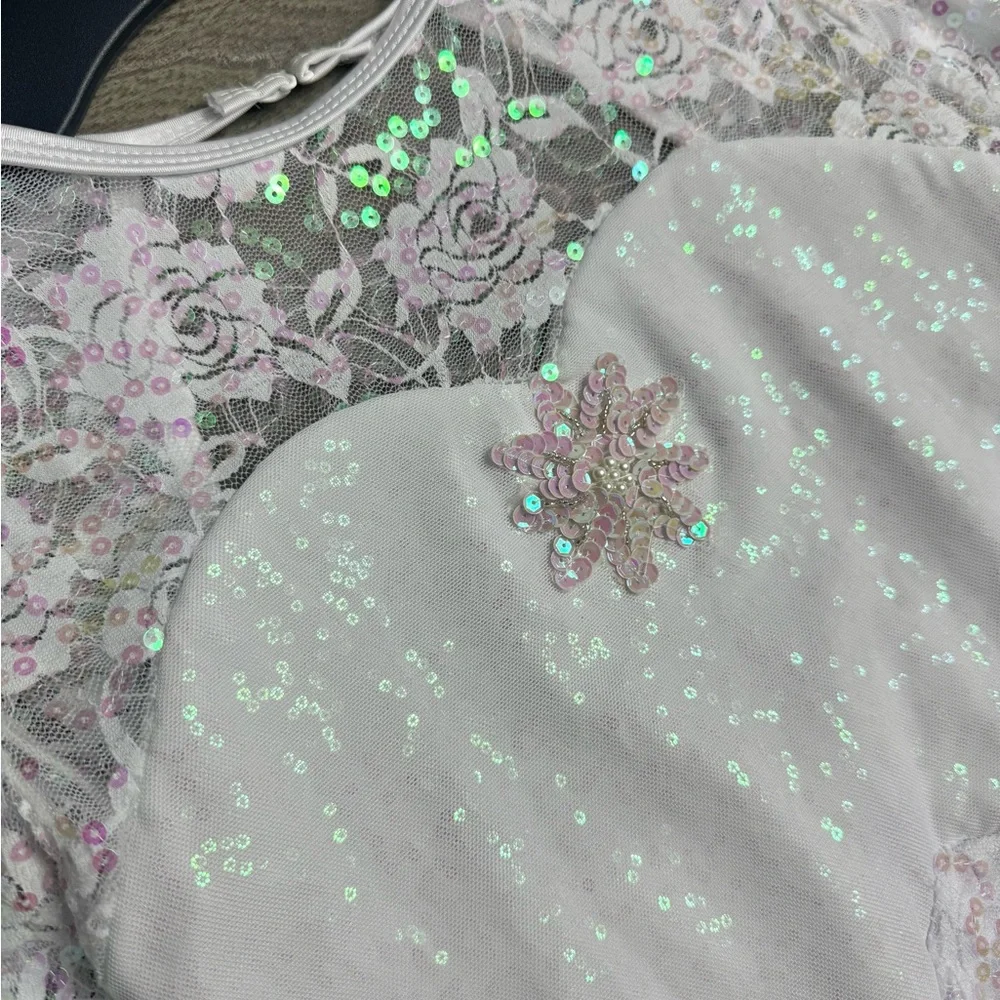 Revolution White Lace Dance Costume